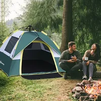 Outsunny Zelt für 3 Personen Campingzelt mit Heringen Kuppelzelt Polyester