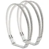 GMBYLBY Verstellbarer Schuhgürtel mit Strasssteinen, für Damen, rutschfeste Knöchelriemen mit elastischem Band, 2 Stück, Weiße Diamanten und W a, Medium - M