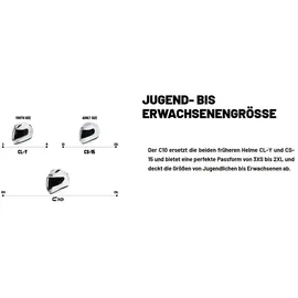 HJC Helmets C10 Solid schwarz, 2XS (52-53)