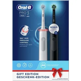 Oral-B Pro 3 3900 weiß + 2. Handstück Black-White Edition