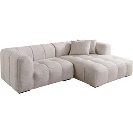 Riess-Ambiente Modernes Ecksofa ZERO GRAVITY 240cm graphit beige Strukturstoff 3-Sitzer Couch