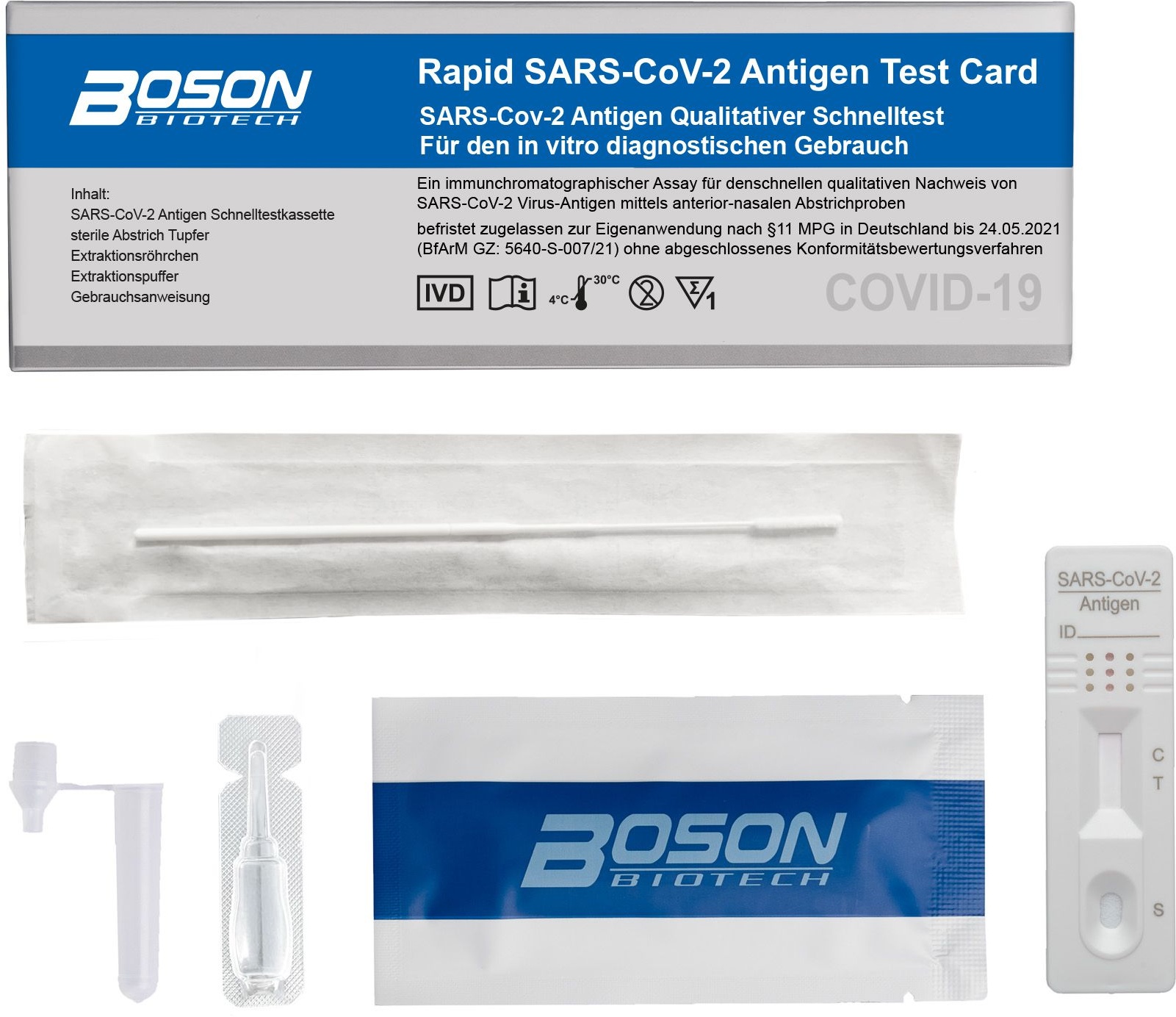 Boson Rapid Sars Antigen Selbsttest Nasal 1er