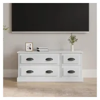 Furnicato TV-Schrank Hochglanz-Weiß 100x35,5x45 cm Holzwerkstoff