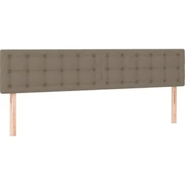 vidaXL Boxspringbett mit Matratze & LED Taupe 180x200 cm Stoff