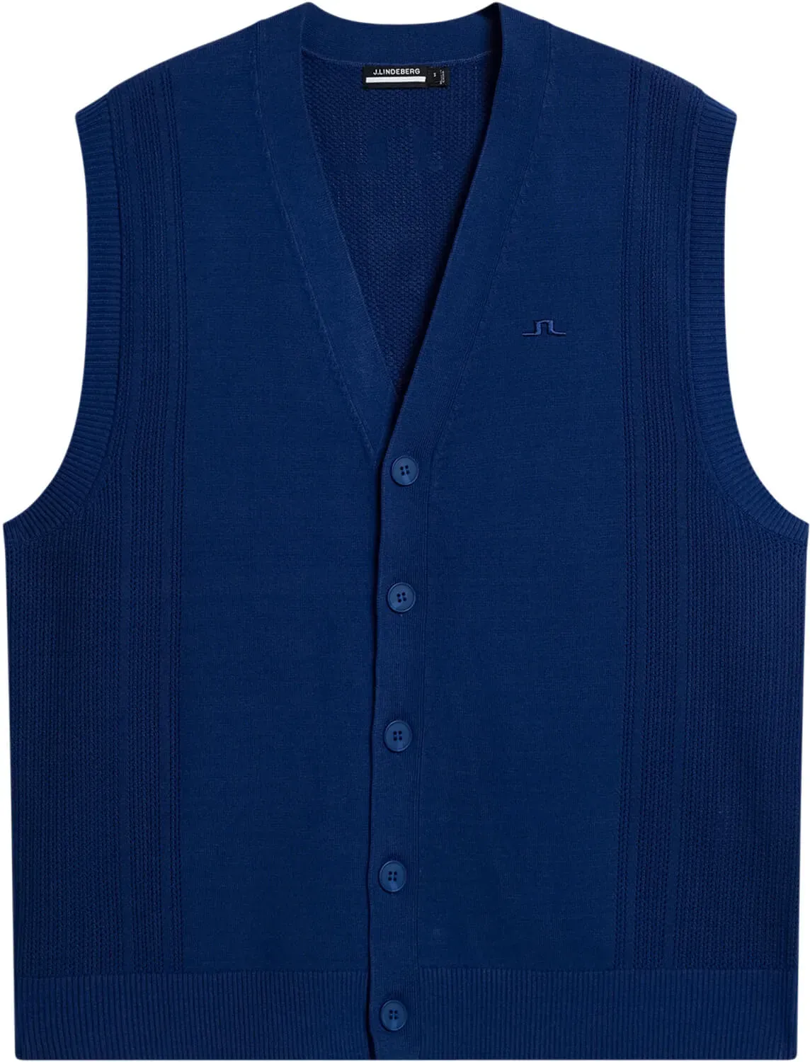 J. LINDEBERG Weste Markus Knitted, dunkelblau