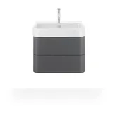 Duravit Happy D.2 Plus Waschtischunterbau wandhängend graphit Supermatt