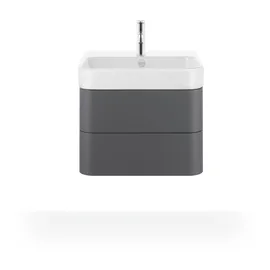Duravit Happy D.2 Plus Waschtischunterbau wandhängend graphit Supermatt