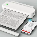Ablemark Bluetooth Thermodrucker A4, Portabler Drucker Kompatibel mit Android & IOS und Laptop für Unterwegs, Inkless Printer für Zuhause, Büro und Tattoo Stencil