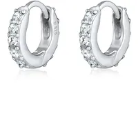 Elli Creolen Sparkling Weiß 925 Silber MPNR 1 Größe onesize