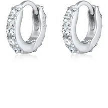 Elli Creolen Sparkling Weiß 925 Silber MPNR 1 Größe onesize