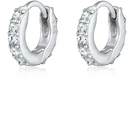 Elli Creolen Sparkling Weiß 925 Silber MPNR 1 Größe onesize