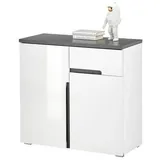 MID.YOU Kommode, Anthrazit, Weiß Hochglanz, 1 Fächer, 1 Schubladen, 88x83x38 cm, Typenauswahl, Garderobe, Garderoben Kommoden