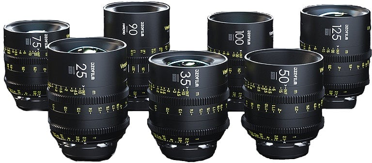 DZOFILM Vespid Prime 7-Lens Kit 25/35/50/75/100/125 T2.1 + Macro 90 T2.8 imperial