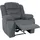 Mendler Fernsehsessel HWC-J57, XXL Relaxsessel TV-Liegesessel Nosagfederung Wildleder-Optik Stoff/Textil bis 200kg - graublau