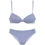 s.Oliver Bügel-Bikini Damen Blau/Weiß 36 Cup C