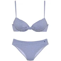 s.Oliver Bügel-Bikini Damen Blau/Weiß 36 Cup C