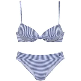 s.Oliver Bügel-Bikini Damen Blau/Weiß 36 Cup C