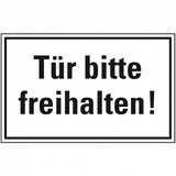 LEMAX LEMAX® Türhinweisschild Tür bitte freihalten!, Folie, selbstklebend, 150x100mm