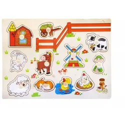 Formen-Puzzle - Bauernhof, Holz
