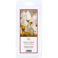 Purple River Duftwachs für Duftlampe | 4er Set Vanilla Cream | Duftwachs Vanille | 10 Wax Melts für Duftlampe | Raumduft für Aromatherapie | 6h Duftdauer je Wax Melt