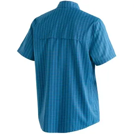 Maier Sports Kurzarmhemd Blue Check S