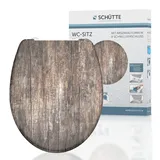 Schütte WC-Sitz OLD WOOD Duroplast mit Absenkautomatik Schnellverschluss