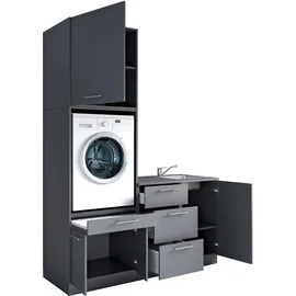 laundreezy Mehrzweckschrank-Set 168 x 238 x 68 cm Grau