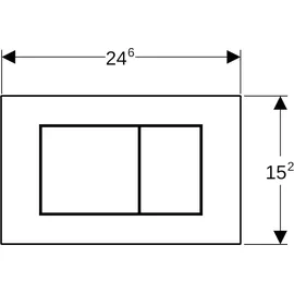 Geberit Sigma40 Betätigungsplatte Weiß Glas