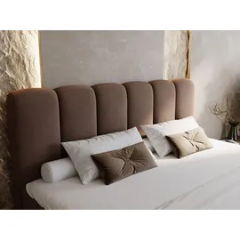 GRAINGOLD Boxspringbett Cloud 180x200 - Bett mit Matratze und Topper - Boxspringbett mit Bettkasten und Matratze - Boxspringbett Braun (Royal 06) - Braun