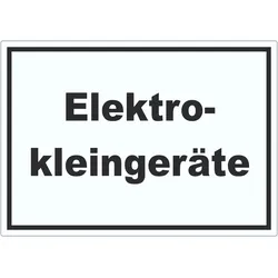 HB-Druck Elektrokleingeräte Mülltrennung Aufkleber mit Text A4 (210x297mm)