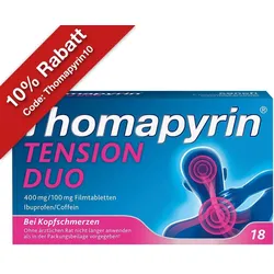 Thomapyrin TENSION DUO bei Kopfschmerzen: Ibuprofen/Coffein