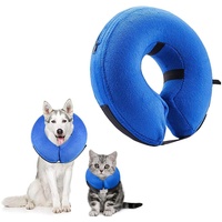 WESDOO Halskrause für Haustiere Halskrause Katzen Aufblasbare Hundehalsbänder für nach der Operation Einstellbare Haustiere Kegel m-27 * 27cm