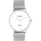 Oozoo silber C20235 Vintage Series Uni Analog-Quarzuhr UOC20235 - Silber/Weiß