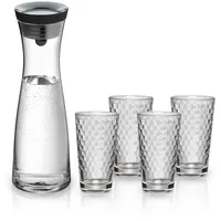 Wasserkaraffe Set 0,1 l 4 Gläser