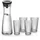 Wasserkaraffe Set 0,1 l 4 Gläser