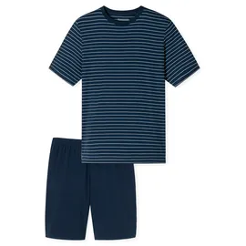 SCHIESSER Schlafanzug kurz Dunkelblau XL