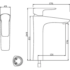 Aloni Waschtischarmatur Chrom