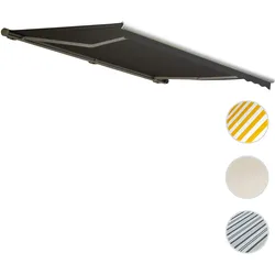 Elektrische Kassetten-Markise T122, Vollkassette Volant 4x3m ~ Polyester Anthrazit