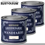 Rust-Oleum 3 x 125 ml Kreidefarbe Wandfarbe Antik Weiß Shabby Chalky Rustoleum