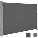 Songmics Aluminium Seitenmarkise 400 x 200 cm Grau
