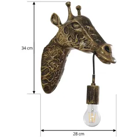 LINDBY Wandleuchte, Wandlampe Innen Nirvathia Design, Modern) in Gold messing aus Metall für Wohnzimmer / Esszimmer, Von