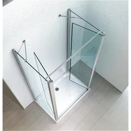 Glaszentrum Hagen 125x90x195 cm Saturn U-Duschkabine - Transparent