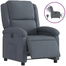 vidaXL Relaxsessel Elektrisch Samt 144,5 x 82 x 0 cm Dunkelgrau