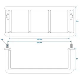 PRO PLUS ProPlus 343649V01 Rücklicht Schutzgitter 228 x 105 x 80 mm Weiß