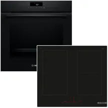 Bosch Backofen-Set Induktionskochfeld Pyrolyse Flexzone DirectSelect HomeConnect