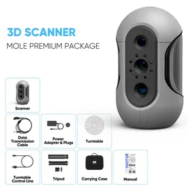 Creality CR-Scan Ferret 3D-Scanner, 0,1 mm Genauigkeit, und mm Aufloesung. 10?FPS Scannen, schwarzer Objekte mit Anti-Shake-Lin...