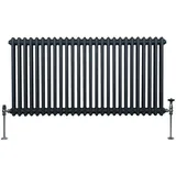 MonsterShop Traditioneller 2-Spalten-Heizkörper 600 x 1192 mm grau matt