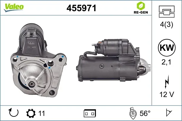 VALEO Starter 455971 für Opel Volvo Vaughall Suzuki RENAULT