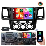ESSGOO DAB+ Für Toyota Hilux 2005-2014 Android 15 CarPlay Autoradio GPS Navi Autoradio (4+64GB(optional), DAB+ (optional), RDS, FM, Carplay Android Auto Bluetooth EQ USB GPS Navi WIFI Touchscreen) schwarz