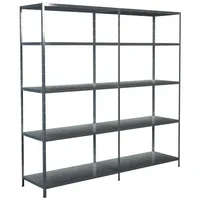 SCHULTE Regalwelt Anbauregal Stahl 200 x 200 x 50 cm silberfarben 10 Böden